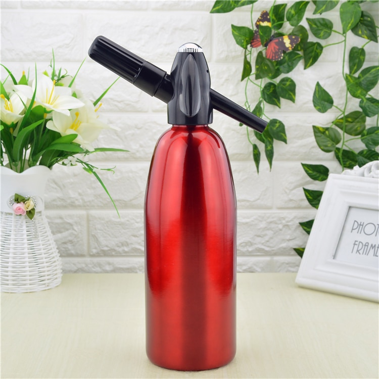 Manual 1L Soda Siphon CO2 Dispenser WATER Bubble Generator Cool Drink Cocktail Soda Machine Aluminum Bar DIY Soda Maker