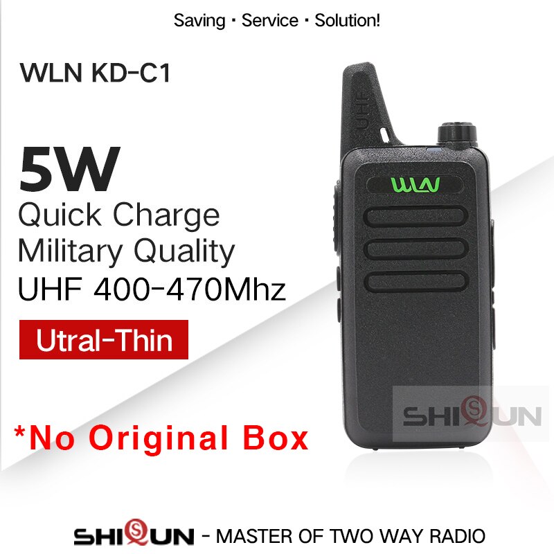 1 Pc Wln KD-C1 Mini Walkie Talkie Uhf Twee Manier Radio RT22 Talki Walki Wln Radio 5W Mini Draagbare 2 Way Radio Uhf 400-470Mh Usb: No Desktop Charger