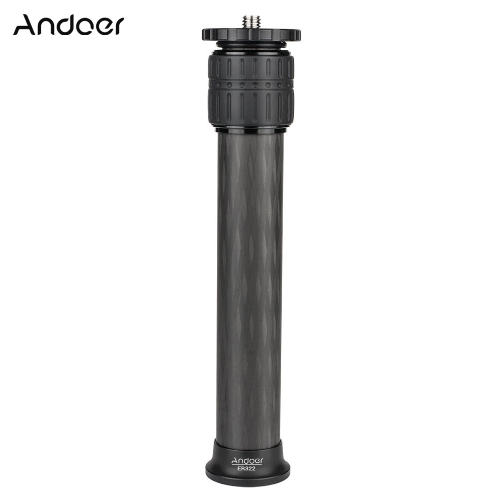 Andoer ER252 25mm Tube Diameter Carbon Fiber Tripod Extender 2-Section Center Column Extension Tube