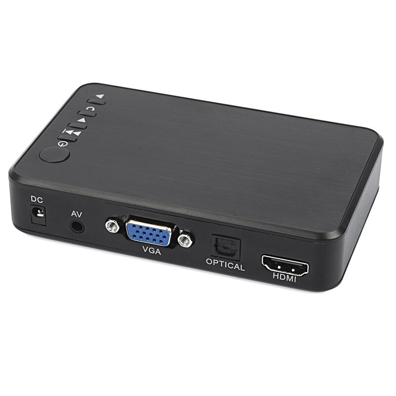 Reproductor de disco duro portátil -HDMI 1080P reproductor multimedia Full HD USB2.0 reproductor de tarjeta SD (Enchufe europeo)