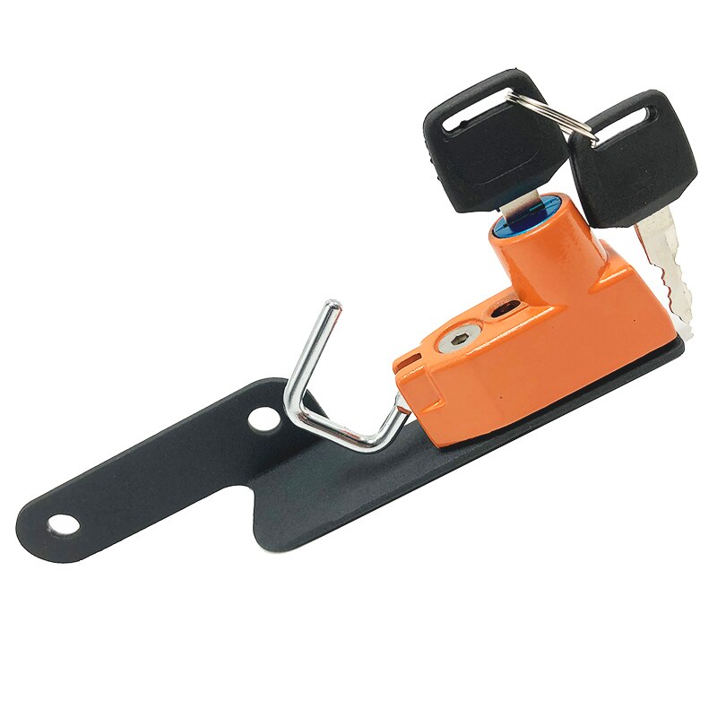 Trava lateral para capacete de motocicleta, gancho antirroubo com 2 teclas, para suzuki email gsxs1000 2015 2016 2017 2018 2019: Laranja