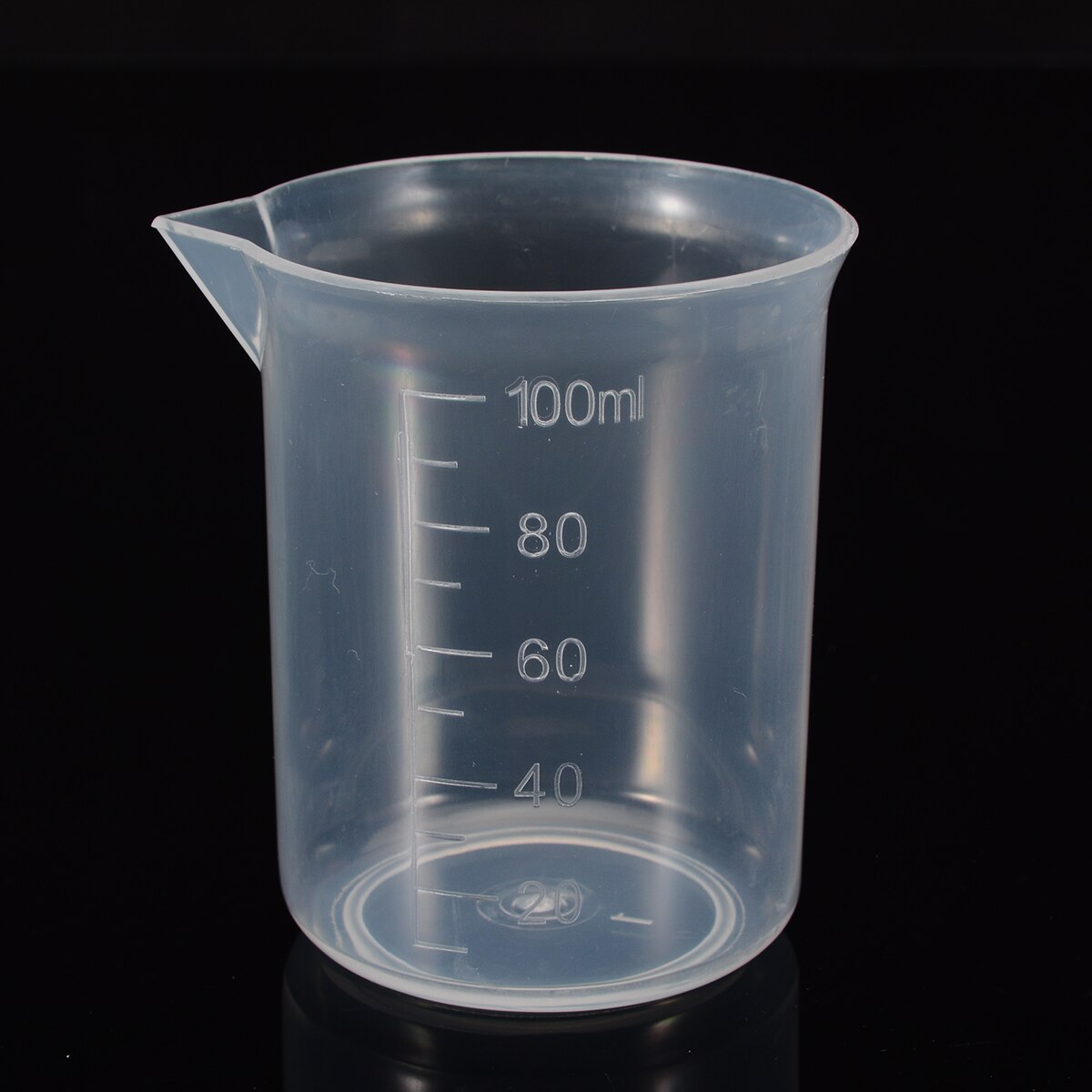 1pc 100ml kirkas muovinen mittakannu mittakuppi asteikolla pinnalla keittiön laboratorion mittaustyökalu