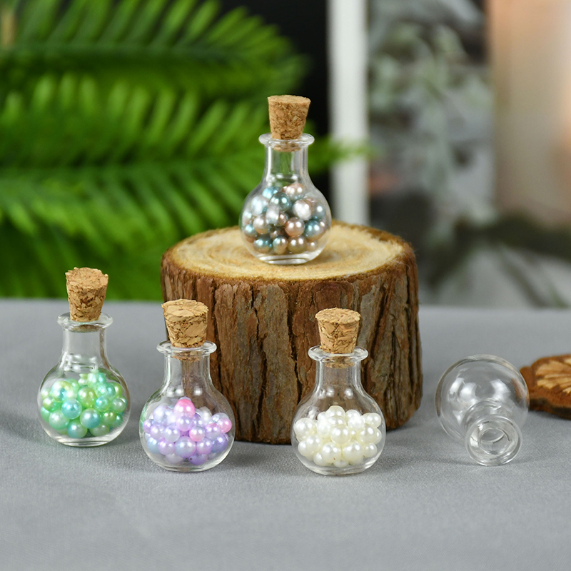 Bouteilles en verre de Potion Miniature, 10 pièces, Mini bouchon en liège, bouteille de souhait à dérive pour mariage, décoration de la maison, Mini conteneur