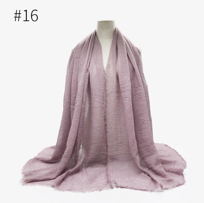 Écharpe Hijab en viscose de coton, 10 pièces, , écharpe, châle à la , bon marché, enveloppe musulmane, 50% pièces: 16