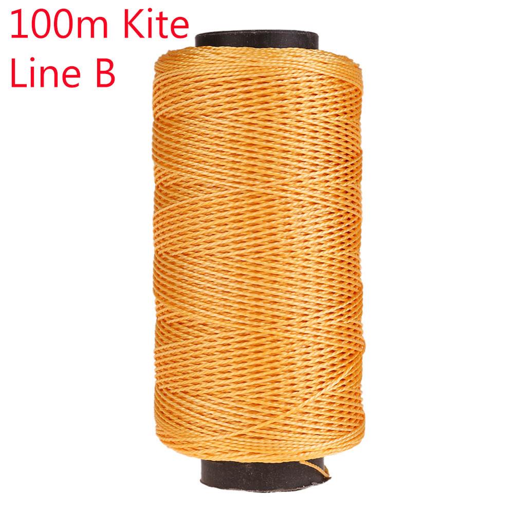 30/100M Flying Kite Line D Shape Plastic Polyester White Kite Line Board Flying Kites Line Outdoor Toys Flying Kite Accessories