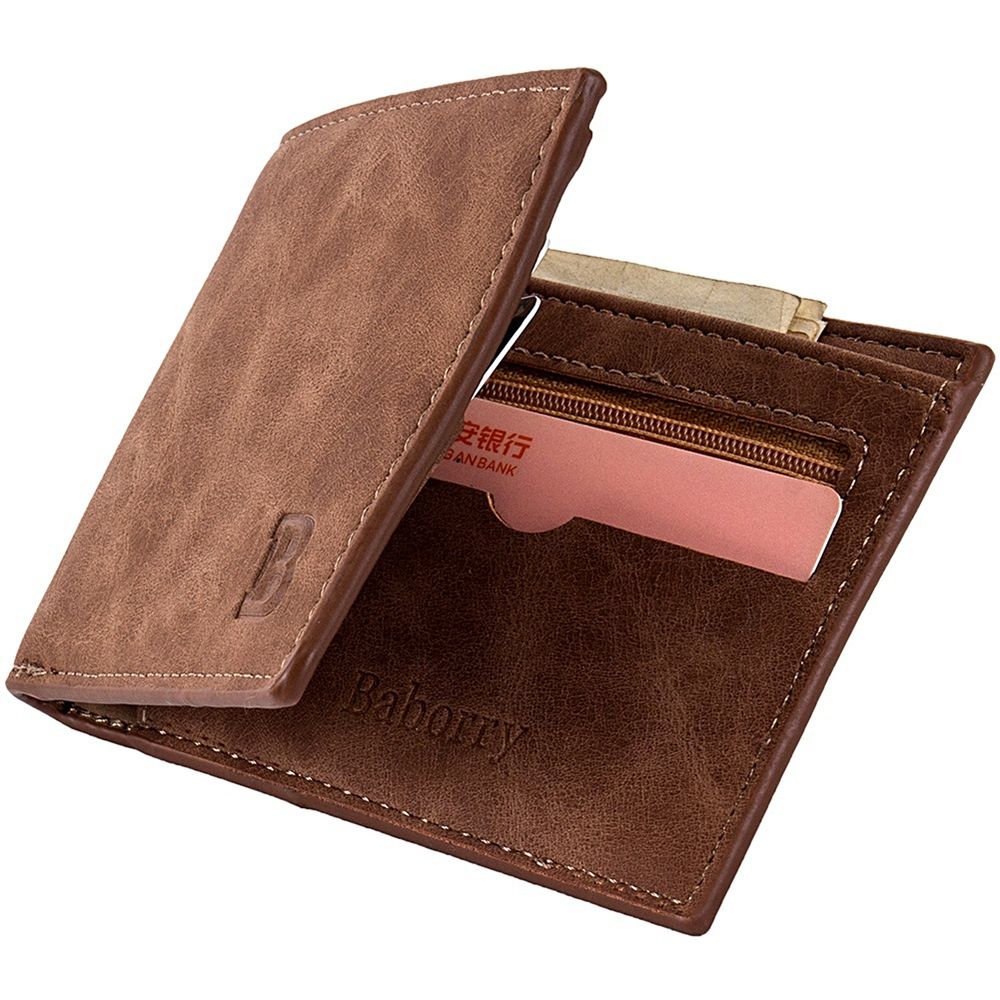 1PCS Mini mannen Luxe Wallet Kaarthouder Man Purse Coin Bag rits