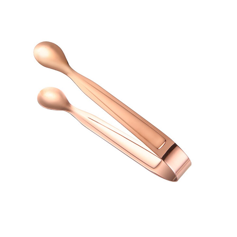Mini pinzas para azúcar pinzas pequeñas para hielo accesorios de cocina para Bar pinzas para servir hielo Clip Cube pinzas para azúcar para té Café Bar utensilios: Rose Gold