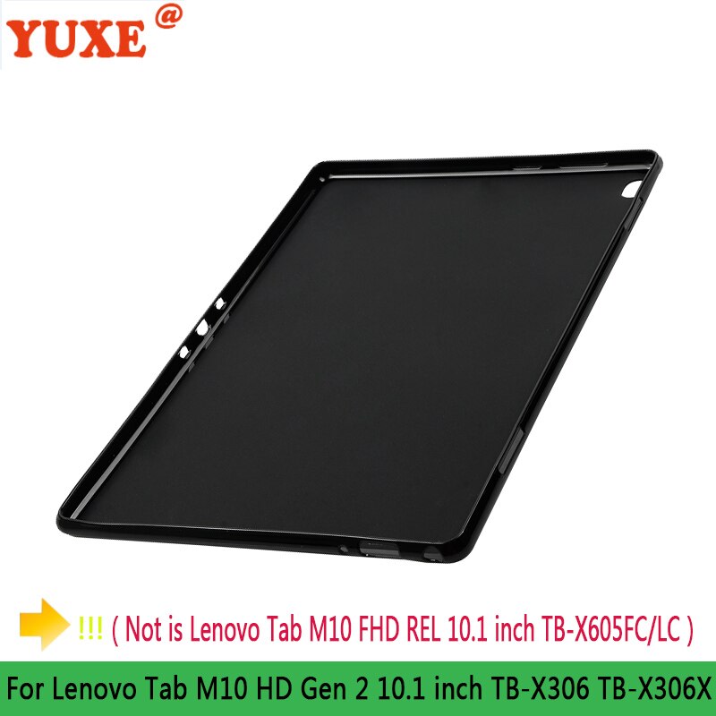 Tablet taske til lenovo tab  m10 hd 10.1 ”tb -x505/x605 2nd gen tb -x306 fhd plus tb -x606 funda back tpu silikone anti cover: M10 hd 2nd tb -x306