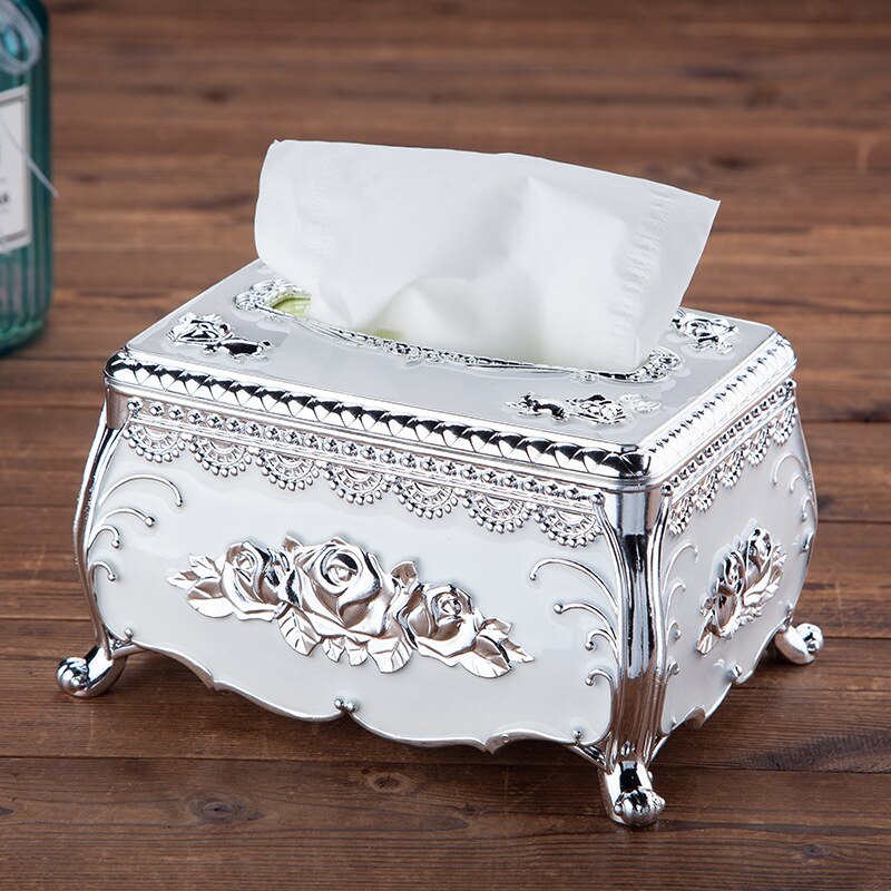 Europese Stijl Acryl Tissue Box Luxe Ktv Hotel Tissue Doos Tissue Rek Bureau Accessoires Home Office Bar Desktop Tissue