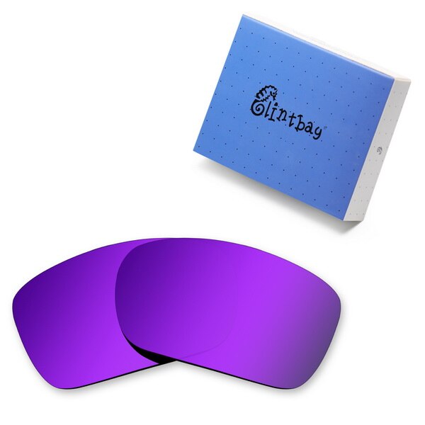 Glintbay Performance Polarized Replacement Lenses for Oakley Turbine Sunglass - Multiple Colors: Deep Purple Mirror