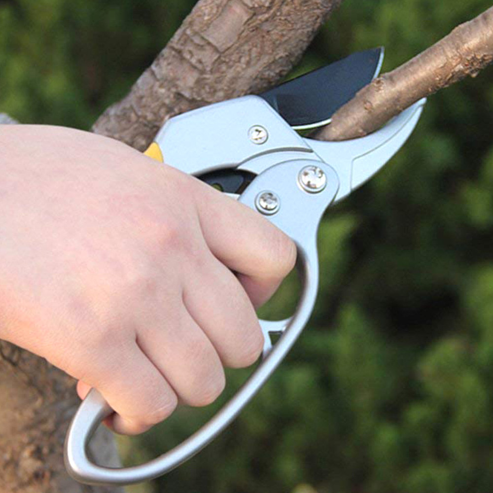 Tijera de podar herramientas de jardín tijeras acero al carbono para ahorro de trabajo, planta de jardinería, podadoras de ramas afiladas, protección de mano duradera