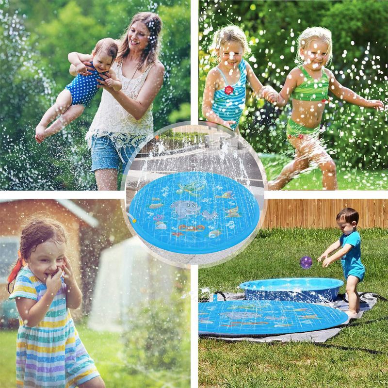 Pvc Opblaasbare Kussen Baby Kids Spray Water Gamepad Outdoor Gazon Kinderen Spelen Water Mat Jongens Meisjes Zomer 57BF