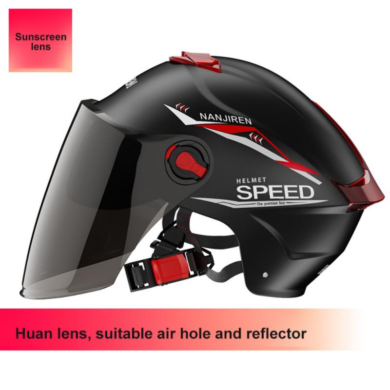 Helmet Electric Bicycle Universal Sun Protection Comfortable Four Seasons Universal Safety Half Helmet 4 Layers Of Protection: C1