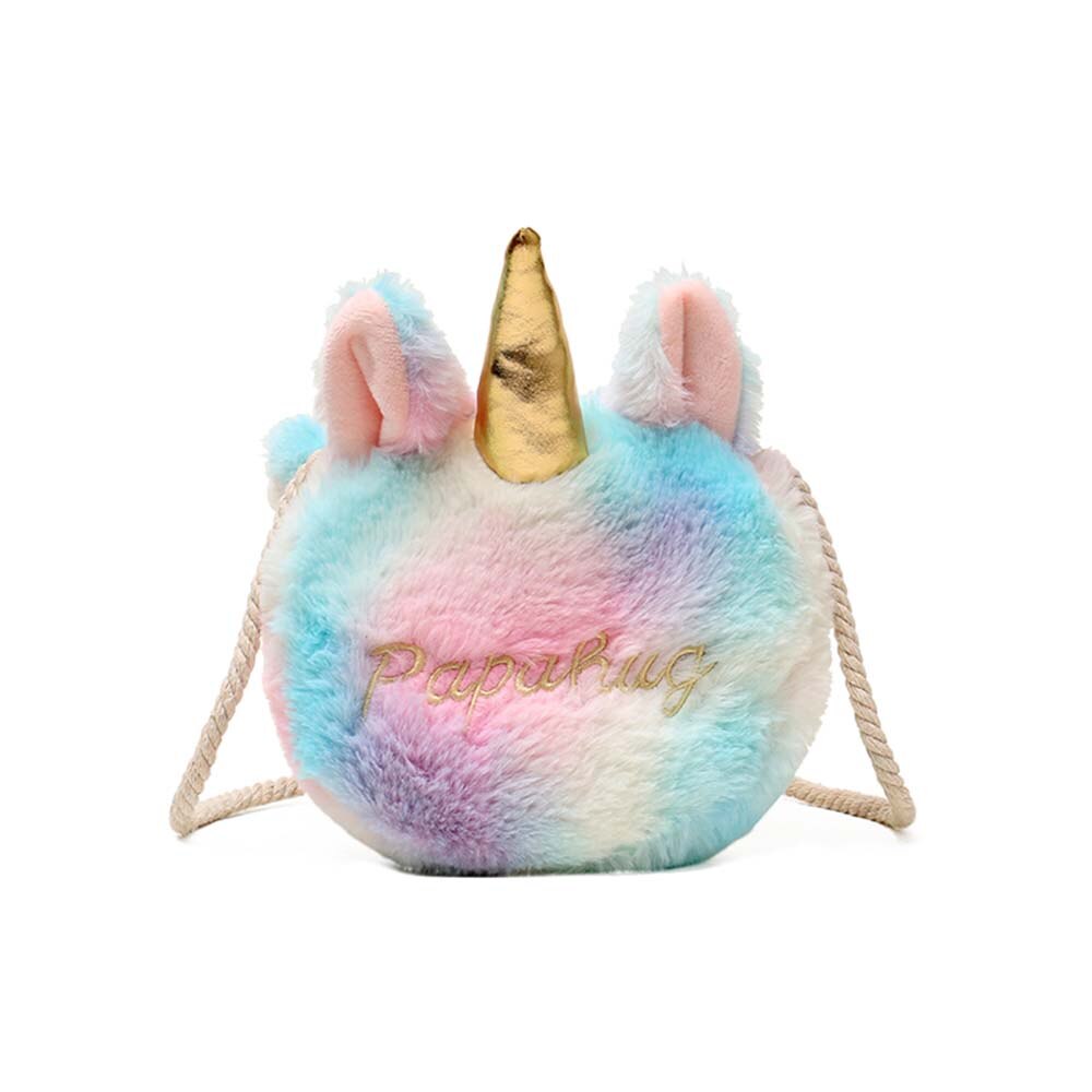 Bolso de mujer unicornio bolso de mano bolso de hombro con cremallera bolso lindo mensajero portátil Bolso pequeño de bandolera para mujer: Default Title