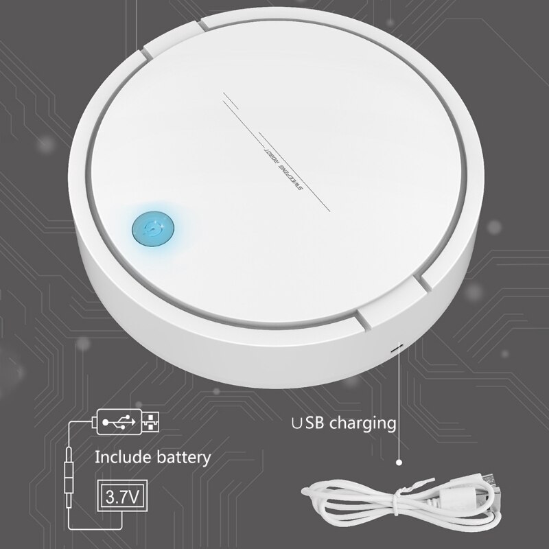 Smart Robot Vacuum Cleaner 2-in-1 Mopping Sweeper Strong Suction Automatic Cleaning Rechargeable Anti-Crash Sweeping Robot for C