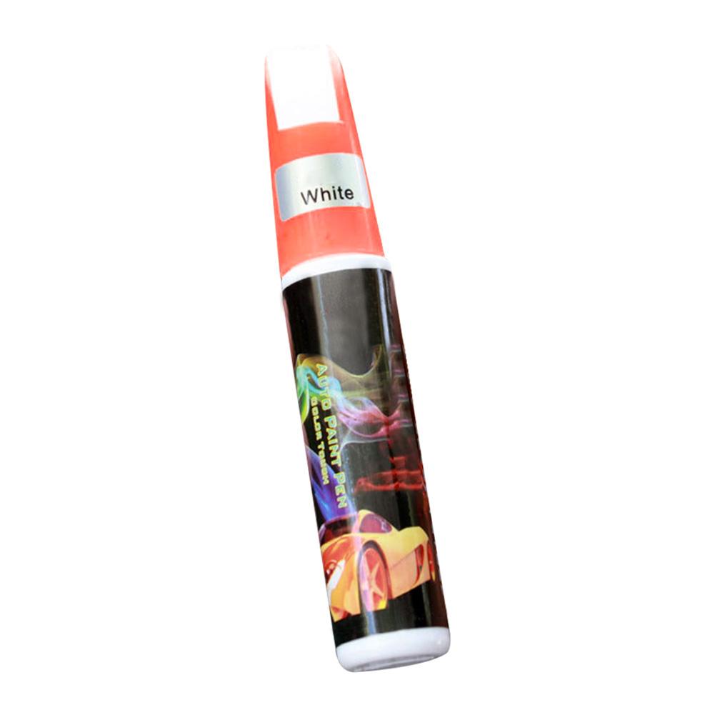 Auto Verf Reparatie Pen Kras Reparatie Pen Anti-Corrosie Anti-Roest Verf Reparatie Rood Zwart Wit Zilvergrijs verf Touch Up Pen: WHITE