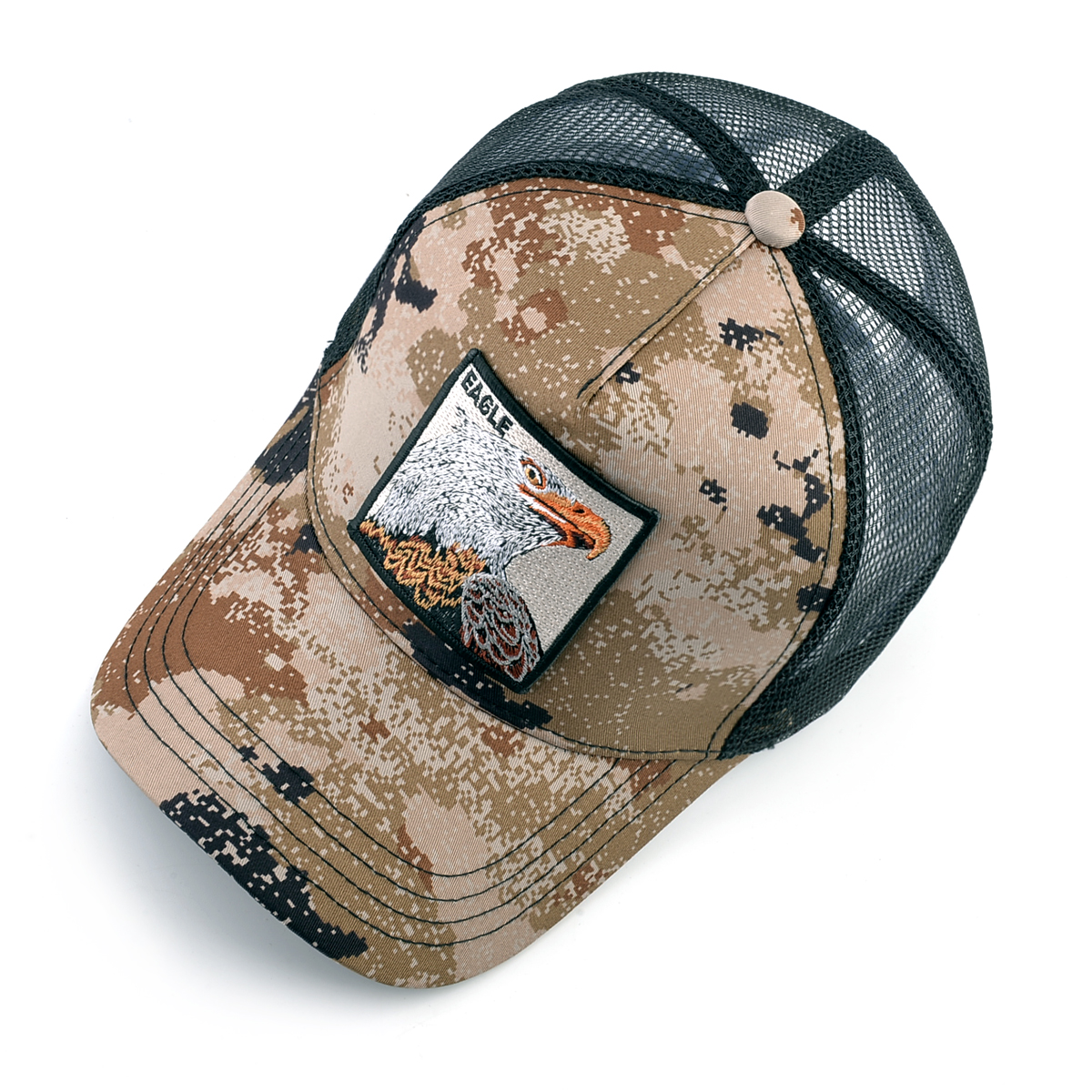 Czapki z daszkiem orzeł haft czapki hip-hopowe mężczyźni Snapback oddychająca siateczka kości moda Streetwear czapka typu Trucker kobiety