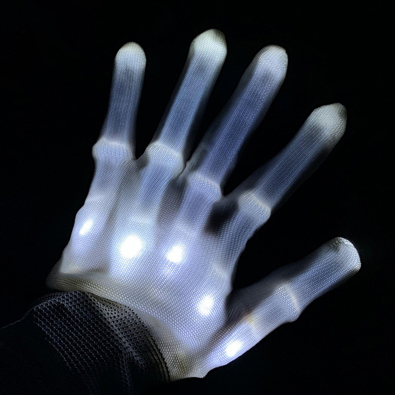 LED Luminous Hand Finger Gloves Halloween Christmas Costume Dance Decor Hand Bone Gloves Festival Accessory NOV99