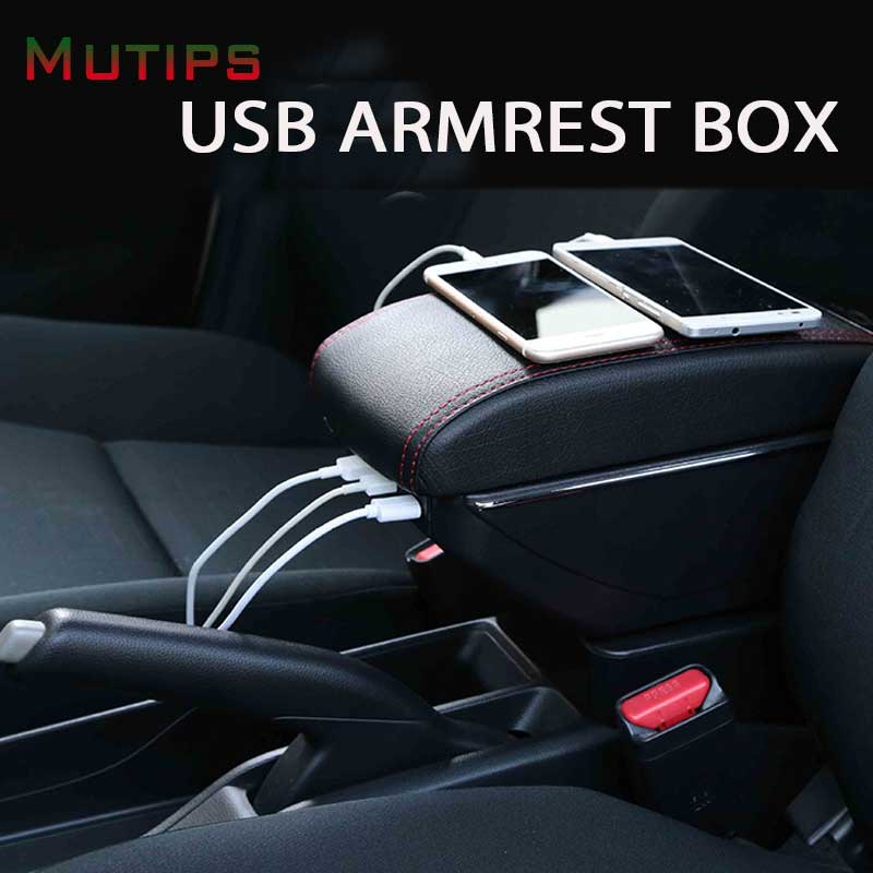 Mutips Voor Renault Dacia Sandero Armsteun Doos Lederen Arm Rest Center Center Console Accessoires Decoratie Interieur