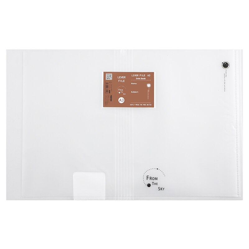 Transparent Folder 80 Pages PP Document Bag A3 Folder Office Supplies File Booklet Multi-layer Students Test Paper Storage Bag