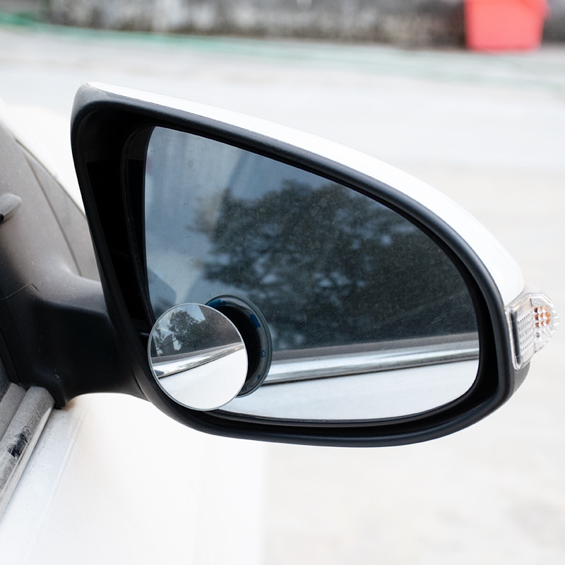 360 graders drejeligt, kantfrit, rundt blinde spejl universelt vidvinkel bil konveks spejl til parkeringssikkerhed