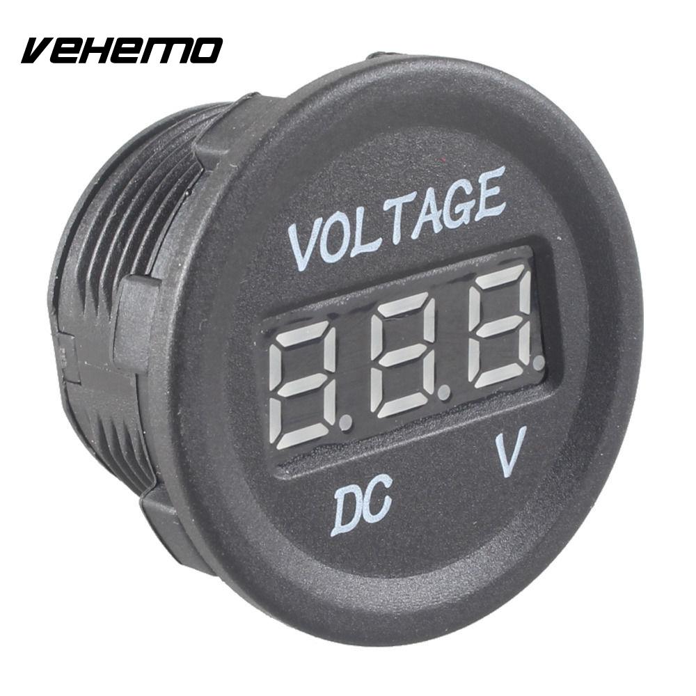 Dc12v-24v led panel digital spänning volt mätare display voltmeter bil motorcykel