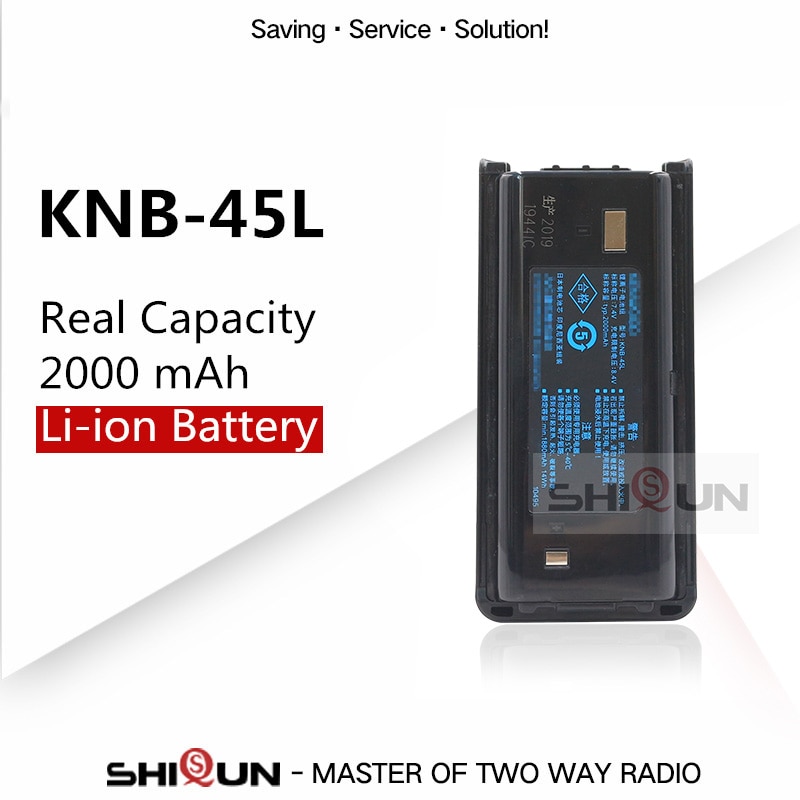 Dc 7.4V 2000 Mah Li-Ion Batterij KNB-45L Compatibel Met NX-340 TK-2202 TK-2200 TK-2206 TK-2207 TK-2212 TK-3217 TK-3306 TK-3307