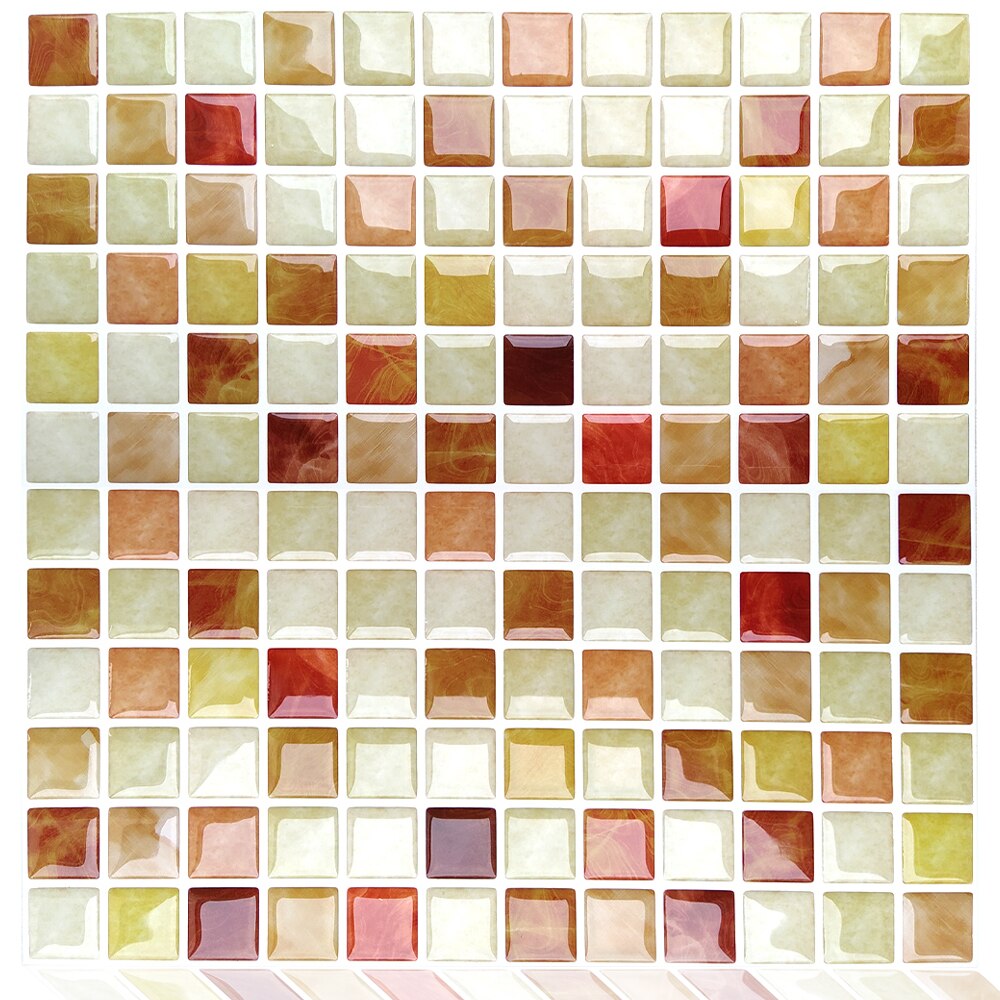 Dosseret auto-adhésif de cuisine et imperméable en mosaïque, peeling en vinyle, autocollant mural, décoration de la maison, 1 feuille