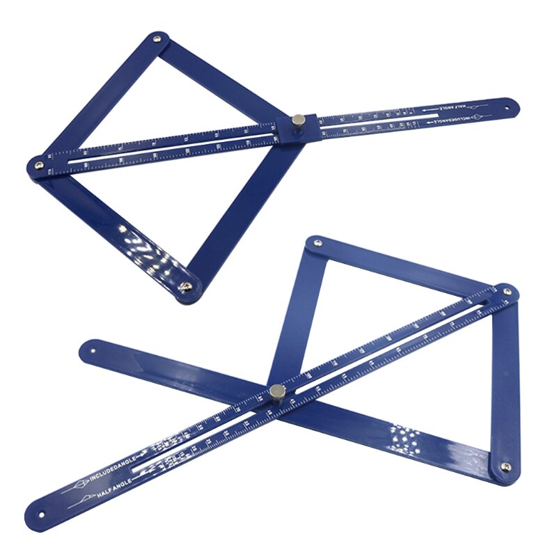 Transportador multifuncional de 38cm y 45cm, modelo de carpintería, herramienta de ángulo cuadrado para manualidades, buscador de esquinas, regla cuadrada