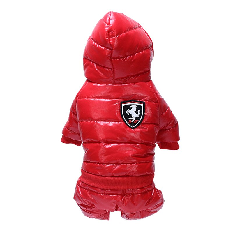 Mono de algodón de cuatro mangas para perro y gato, Parkas de colores puros,