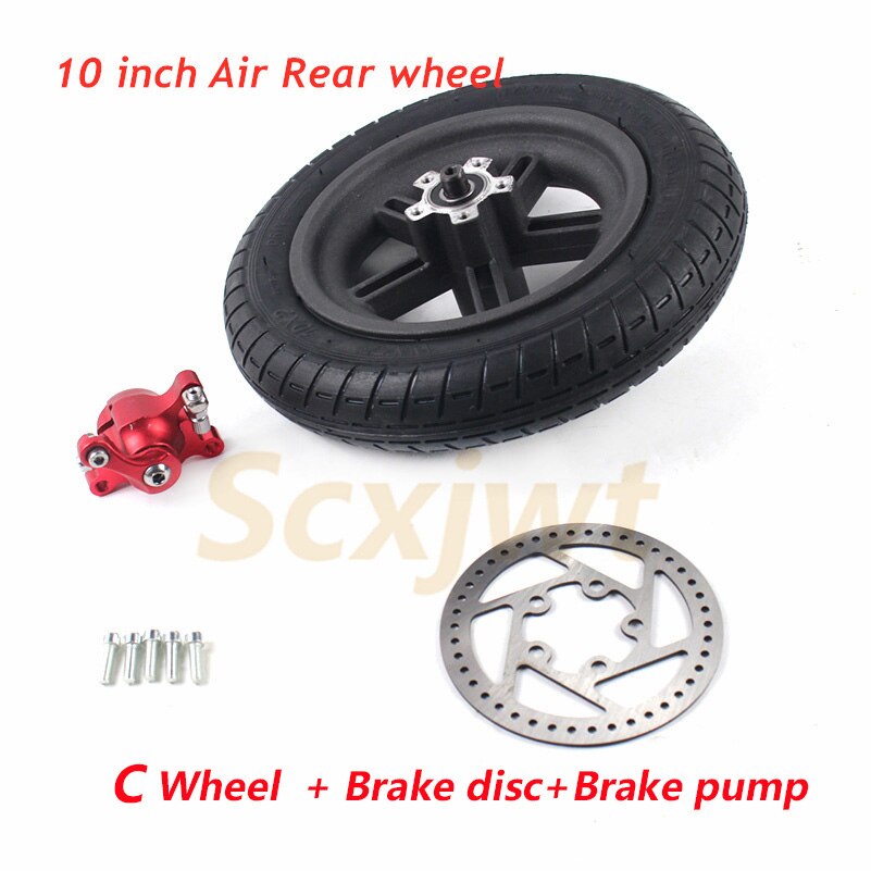 Pneus à Air Arrières pour Trottinette Électrique, Roues de Rééquilibrage 8.5 Pouces, 10 Pouces, Solides, pour Modèle Xiaomi Mijia M365, 8 1/2x2: C wheel . disc .pumb