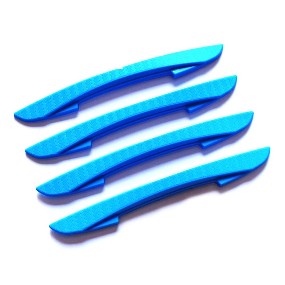 4Pcs/Set Car Door Edge Guards Anti-Collision Sticker Edge Bar Crash-Proof Anti-Scratch Car Protector: Blue