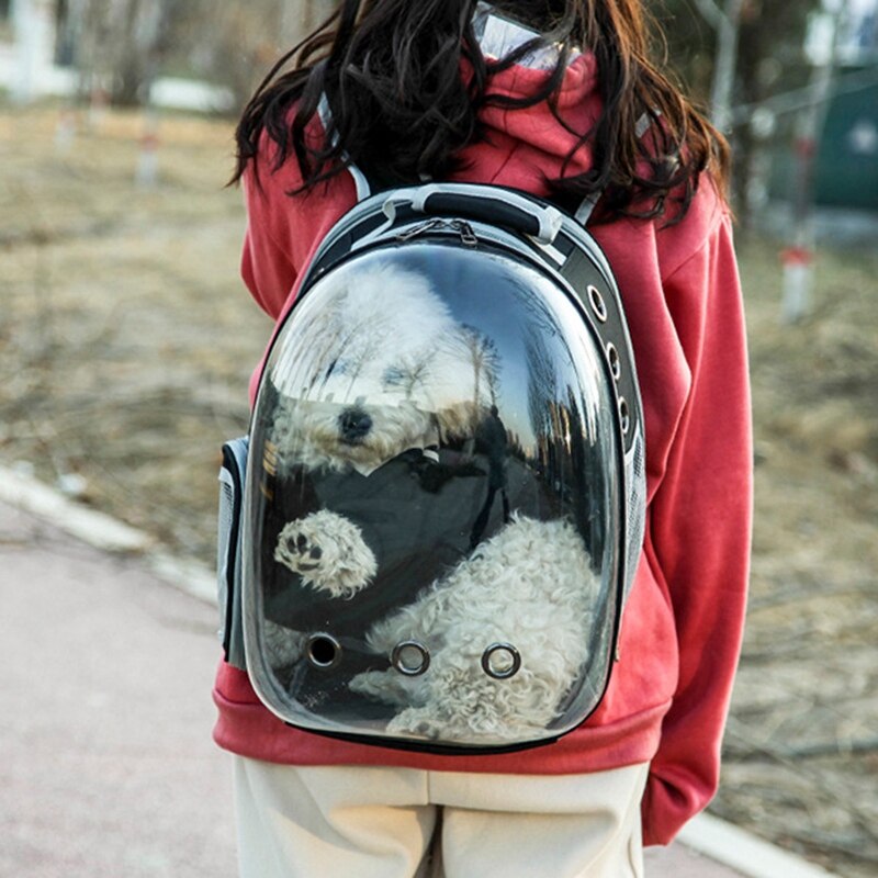 Expandable Cat Backpack, Space Capsule Bubble Transparent Clear Pet Carrier, Pet Carrying Hiking Traveling Backpack
