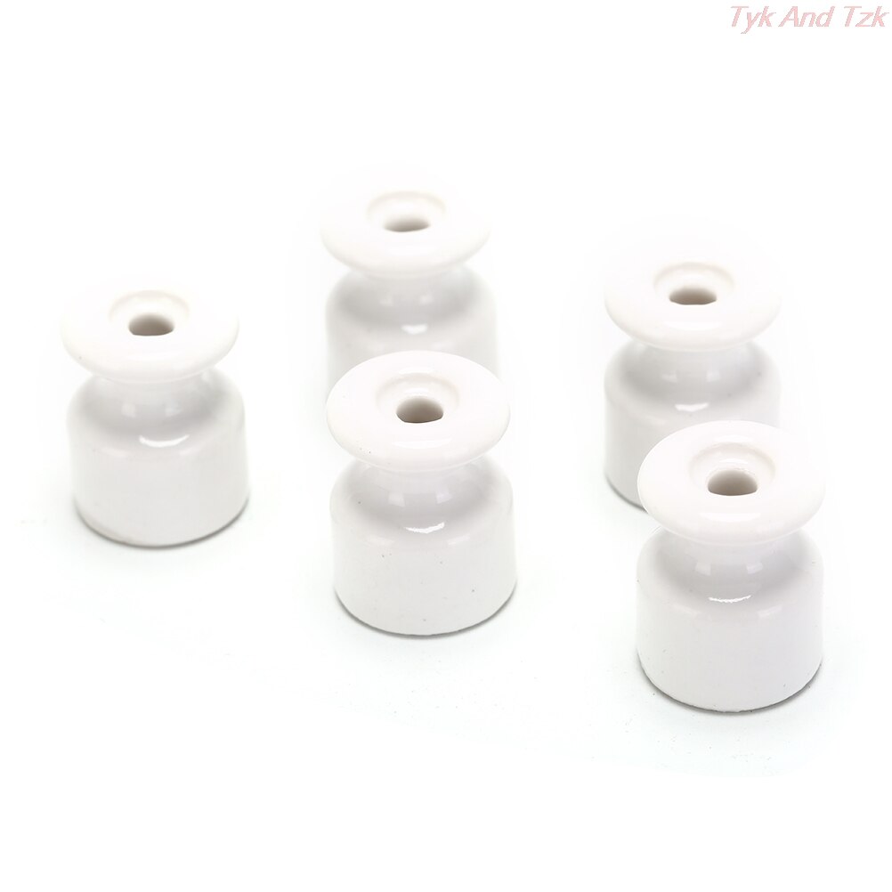 Isolant électrique en porcelaine, pour câblage mural, isolant en céramique haute fréquence, 5 couleurs, 5 pièces/lot