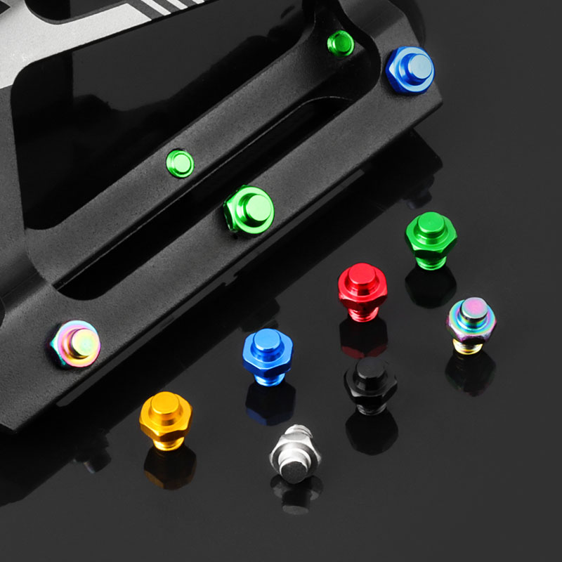 MUQZI 10pcs MTB Pedal Bolts M4 Pedal Screws Stainless steel Aluminum Alloy Titanium alloy Anti-skid Pedal Pin Bike Parts