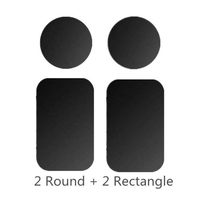 Syrinx Metall Platte Magnet Handy, Mobiltelefon Ständer Universal- Ersatz Metall Platte Bausatz Mit Klebstoff Für magnetisch Wagen montieren praktisch Halfter: 2runden 2Rechteck
