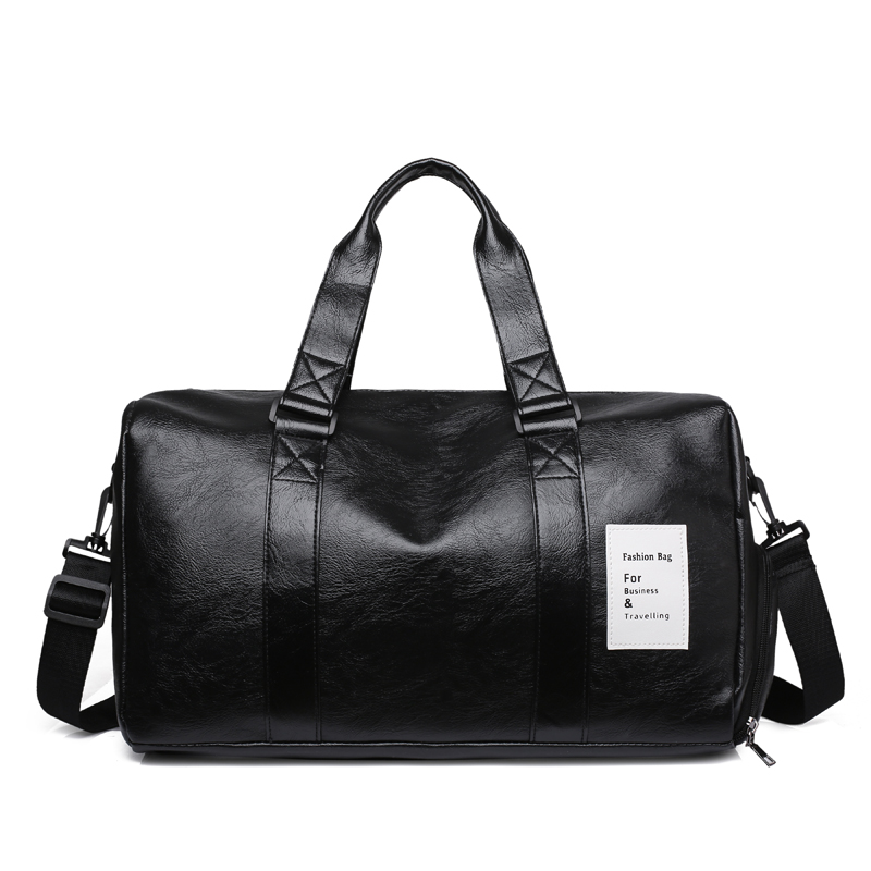 Weiche pu-leder-reisetaschen für herren mit großem fassungsvermögen, handgepäcktaschen, umhängetaschen, tragbare sporttaschen, sporttaschen