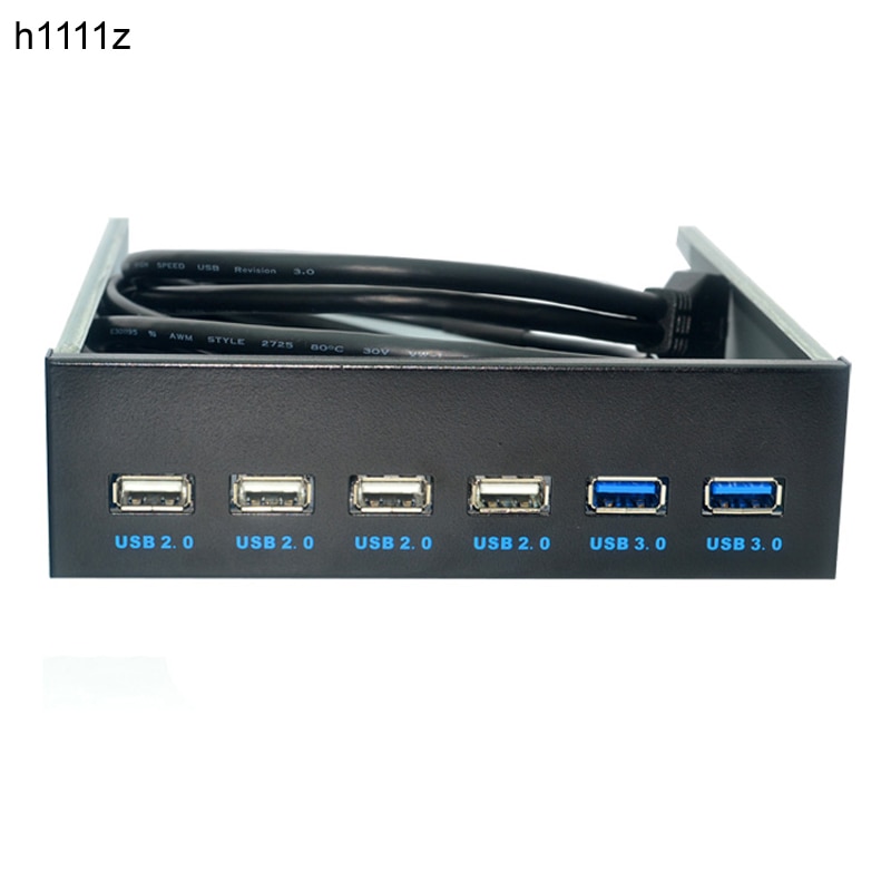 Voor Desktop USB3.0 Optische Drive Voorpaneel 5.25 inch USB HUB 9PIN 19PIN naar 4 Poorten USB2.0 + 2 Poorten USB 3.0 voor PC Floppy Bay Tray