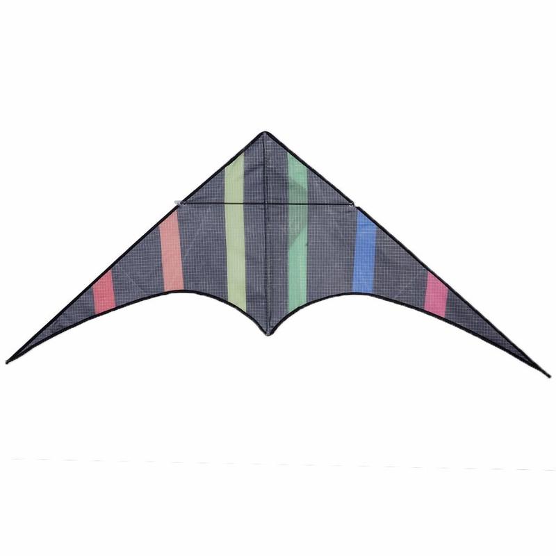 Grappig Outdoor Zwarte Driehoek Kite En 30 M Kite Lijn Met Stunt Speelgoed Handvat Kinderen Outdoor Hard-Gevleugelde Kite driehoek Vliegende K7N6