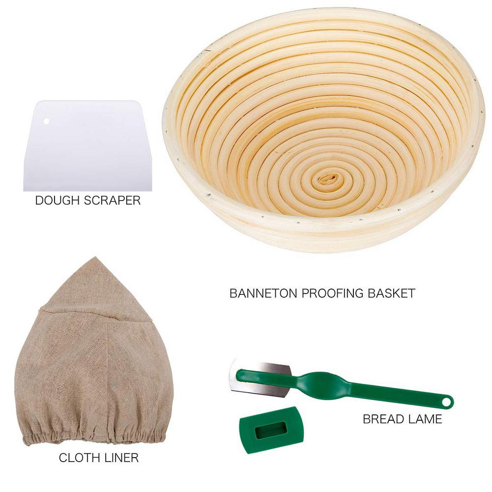 Round Natural Rattan Bread Fermentation Basket Countryside Style French Bread Mass Proofing Baskets Dough Baskets