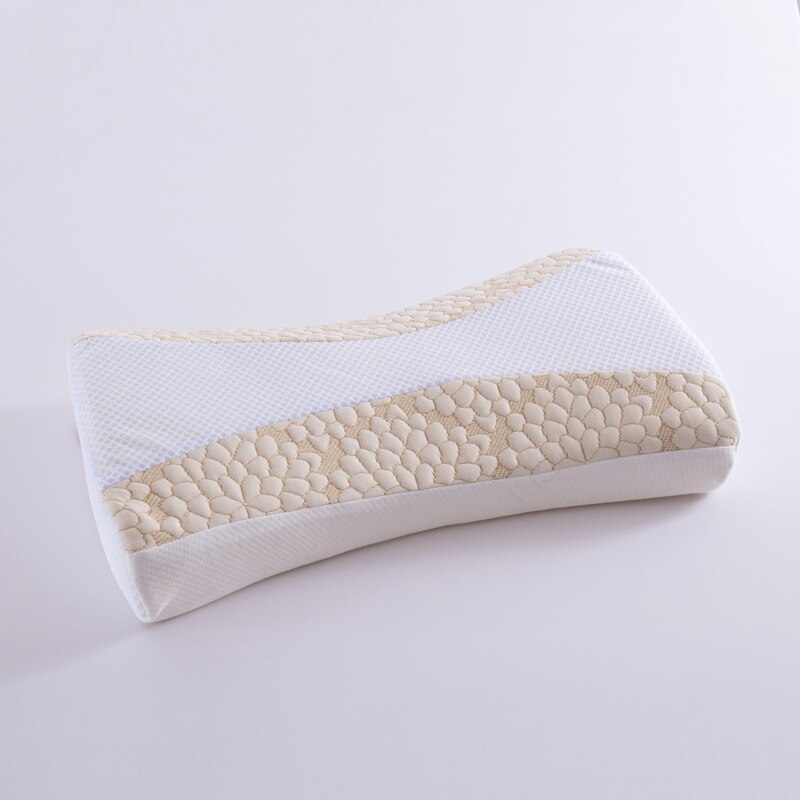 Slow Rebound Memory Cotton Pillow Core Memory Neck Protection Health Constant Temperature Home Cute Travel Sleep Anti-Snore: Light Yellow