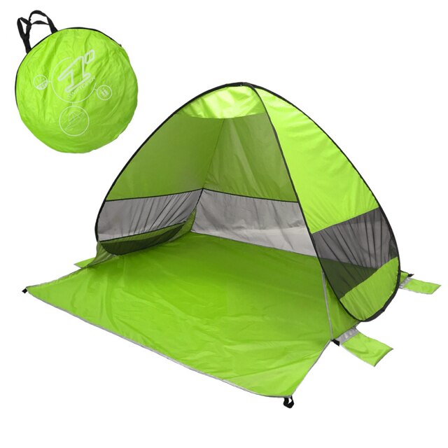 Naturehike Tent Camping 1-2 Person Automatic Instant Pop-up Ultralight Windproof And Waterproof Anti-UV Fishing Hiking Picnic: Fluorescent green