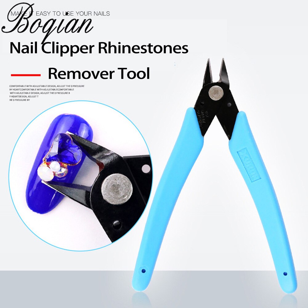 Bqan Snijden Tang Rvs Nail Art Clipper Remover Steentjes Ketting Schaar Manicure Boren Clip Gereedschappen: Default Title