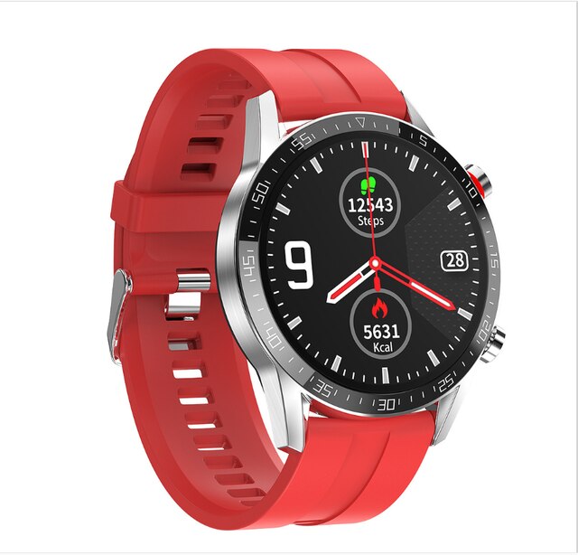 Mode Smart Horloge L13 Mannen IP68 Waterdicht Ecg Ppg Bluetooth Call Bloeddruk Hartslag Sport Tracker Sport: Rood