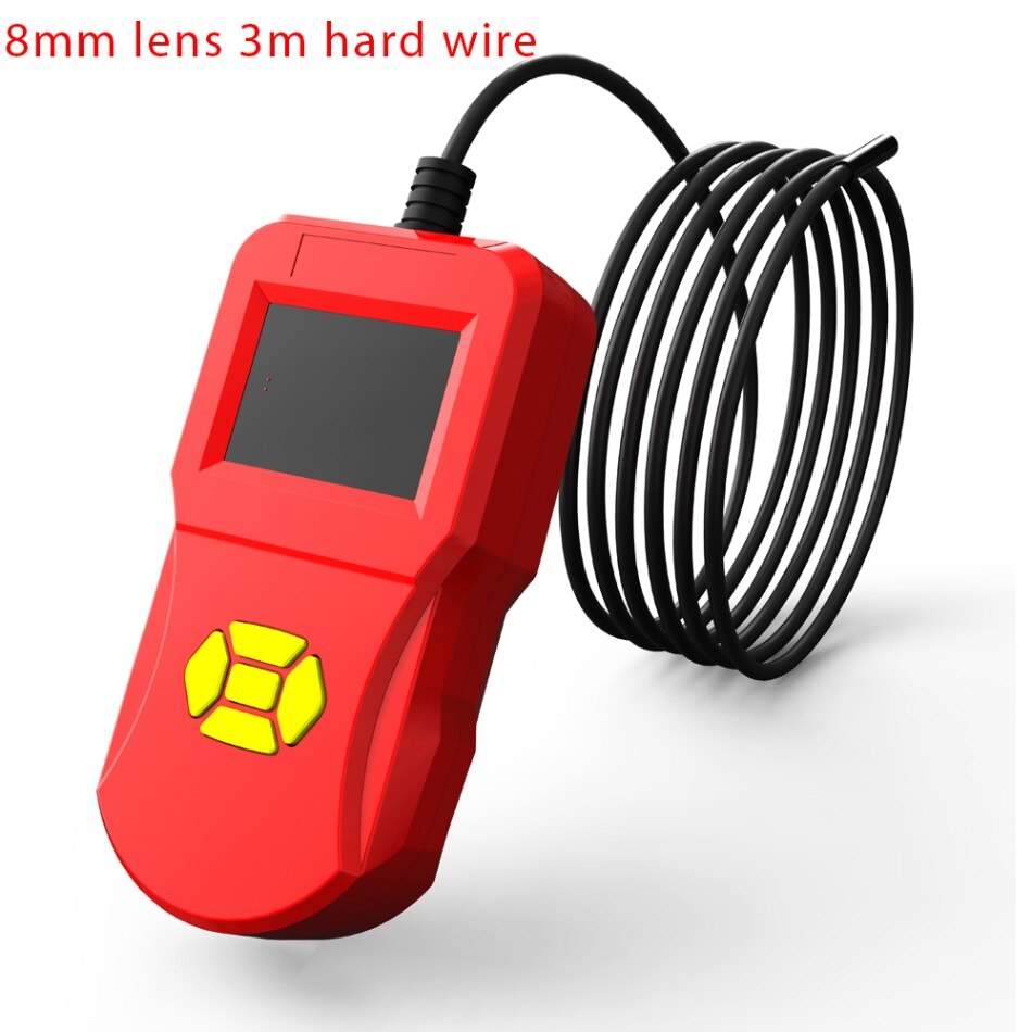 IP67 Waterproof Endoscope HD 2.4 Inch Screen Camera Digital Detection Endoscope Handheld Endoscopes With Adjustable Led Lights: Red A