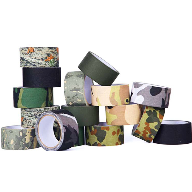 Ruban de camouflage auto-adhésif CamSolomon, bande ronde, bandage pour le camping en plein air, la chasse, furtif, 1,96 po x 5,5 verges, 5m