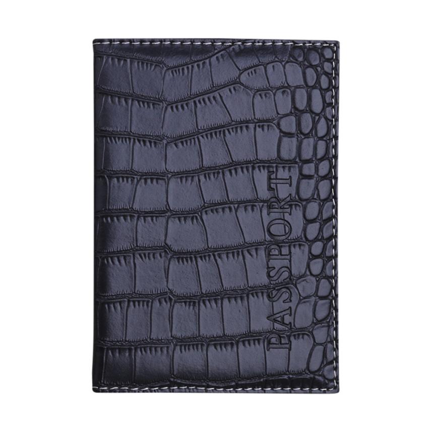 MAFA Passport Holder Protector Leather Wallet Women Business Card Soft Passport Cover Leather Csv: BK
