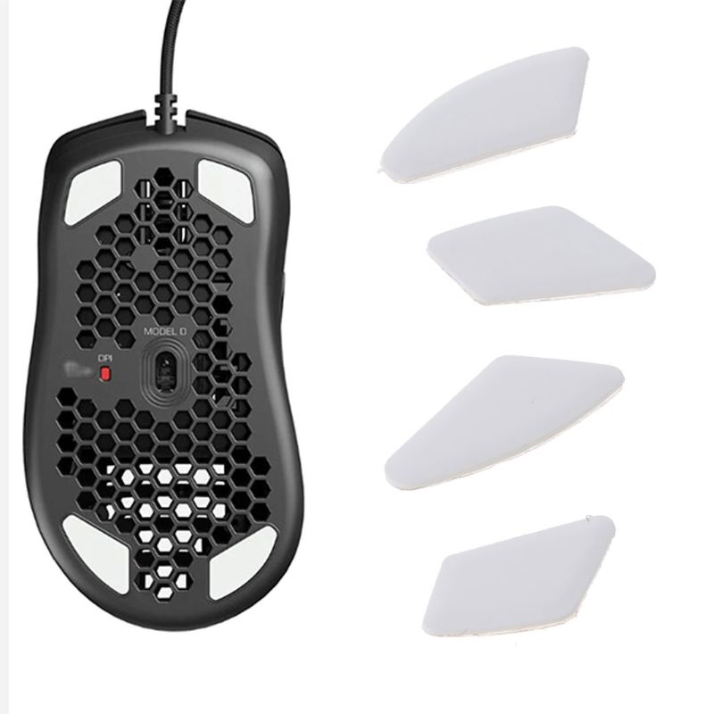 1 set/pack Enhanced Tiger Gaming Mouse Skates Feet For Glorious Model D White Glides Curve Edge Enhanced C26