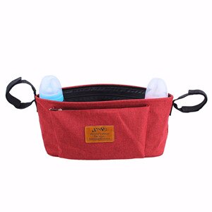 Cochecito de bebé coche cochecito de bebé bolsa bolsas organizador de taza bolsa de pañales para mamá cochecito de bebé cochecito carrito botella titular de la taza bolsas de almacenamiento: Red