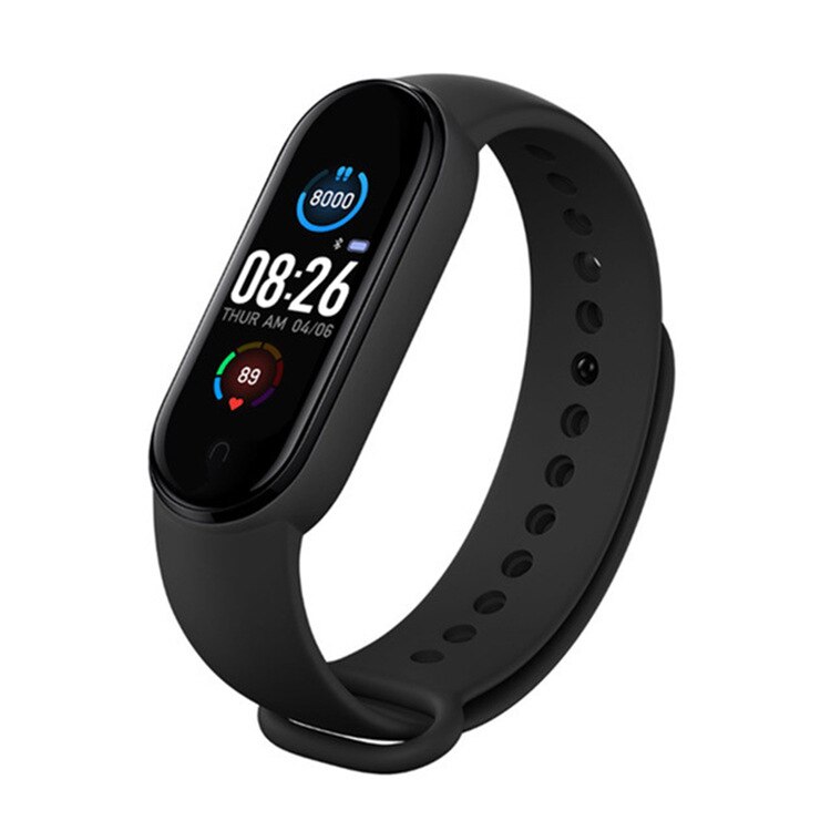 Smart Bracelet M5 Fitness bracelet Magnetic Band Sport Health Waterproof Step Counter Sports Bracelet: Black